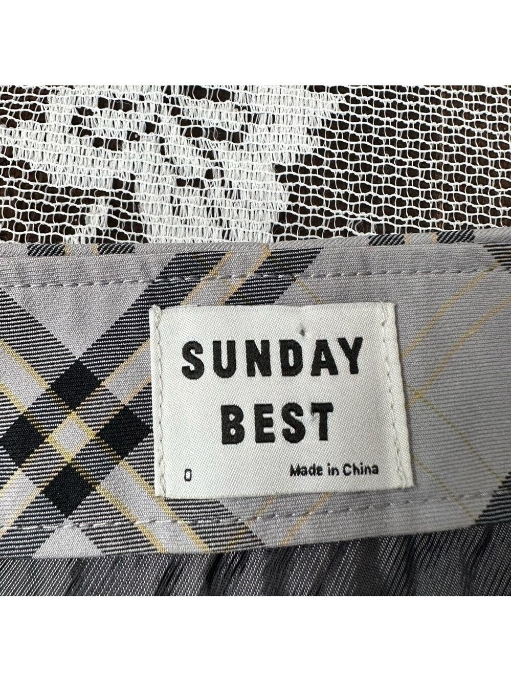 Aritzia Sunday Best Yuri Plaid Mini Skirt Sz 0 - Picture 6 of 11